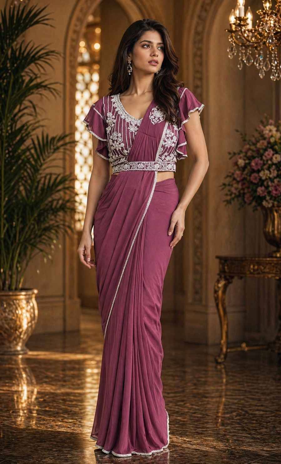 A498 By Amoha Trendz Indian Traditional Wear Collection Beautiful Stylish Fancy Colorful Party Wear & Occasional Wear Fancy Sarees At Wholesale Price